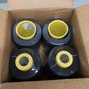 AK Trading 4-Pack Black All Purpose Sewing Thread Cones (6000 Yards Each) of High Tensile Polyester Thread Spools for Sewing, Quilting, Serger Machines, Overlock, Merrow & Hand Embroidery.