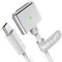 Magnetic 3 Cable USB-C 6.6FT Compatible with M5/M4/M3/M2 MacBook Air Pro Charger, 140W Safe 3 Cable for MacBook Air (13"/15" 2026/2025/2024/2023/2022), Pro (16"/14" 2026/2025/2024/2023/2021), White