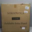 SOKIOVOLA N-Type 16BB 110W Portable Solar Panel for EF/Jackery/Bluetti/Anker Power Station, 25% High Efficiency ETFE Foldable Solar Panel Charger IP68 Waterproof for Outdoor Camping RV