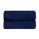 GLAMBURG 100% Cotton 2 Pack Oversized Bath Towel Set 28x55 Inches, Ultra Soft Highly Absorbant Compact Quickdry & Lightweight Large Bath Towels, Ideal for Gym Travel Camp Pool - Navy Blue