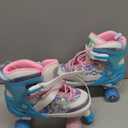 SULIFEEL Rainbow Unicorn 4 Size Adjustable Roller Skates for Girls Boys for Kids Ages 3-5 5-8 6-12 Children Skates Indoor Outdoor, Size L