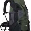 50L Hiking Backpack, Waterproof Lightweight Daypack for Outdoor Camping Travel (Army Green)