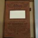 Memorial Gifts for Loss of Mom - Letters To My Mom In Heaven, Leather Journal A5 Notebook, Bereavement Memorial Travel Photo Journal With Pen, Memorial Pocket Hug Keychain, Sympathy Gift Set