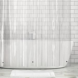 mDesign Waterproof, Heavy Duty Premium Quality 10-Guage Vinyl Shower Curtain Liner for Bathroom Shower and Bathtub - 72" x 72" - Clear
