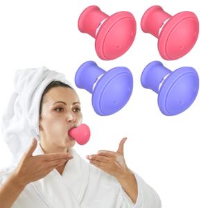 4 Pieces Face Exerciser Facial Yoga for Skin Tighten Firm Jaw ExercisercReducer Double Chin Breathing Device Neck Toning Face Slimming Trainer Tool for Women Lift Skin and Tone