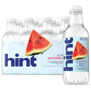 Hint Fruit-Infused Bottled Water, Watermelon - Sugar Free Flavored Water with Zero Calories, Naturally Flavored, and No Artificial Sweeteners - 16 Fl Oz (Pack of 12) (EXP 06/02/27)