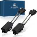 D-Lumina H7 LED Canbus Decoder Anti Flicker Harness, Resistor Decoders Error Free, Adapter Warning Canceller Capacitors, Pack of 2