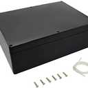 LeMotech Project Box ABS Plastic IP65 Waterproof Dustproof Electrical Junction Box Outdoor Enclosure for Electronics Black 11.41" x 8.26" x 3.93" (290 x 210 x 100mm)
