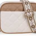 Prite Quilted Crossbody Purse for Women, Vegan Leather Bag with Shoulder Strap, Small Purse with Card Slots