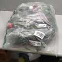 9ft Pre-lit Flocked Christmas Garland with Red Balls, Berries and and 50 Battery Operated Soft White LED Lights with Timer,Artificial Holiday Decoration Door Outdoor, Battery Operated