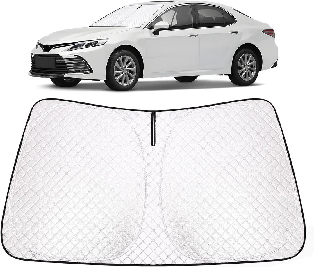 ZATOTOO Windshield Sun Shade for 2017-2023 Toyota Camry Car Window Shade for Front Windshield Ultra-bright Reflective Sun Shade for Car Windshield, Front Window Sun Shade Blocks UV Ray Reduce the Heat
