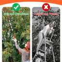 Buyplus 26ft High Reach Fruit Picker with Basket Telescoping, 5-20 Foot Heavy Duty Sturdy Aluminium Telescoping Extension Pole, Easy to Attach Twist-On Metal Basket for Picking Mango Avocado Lemon