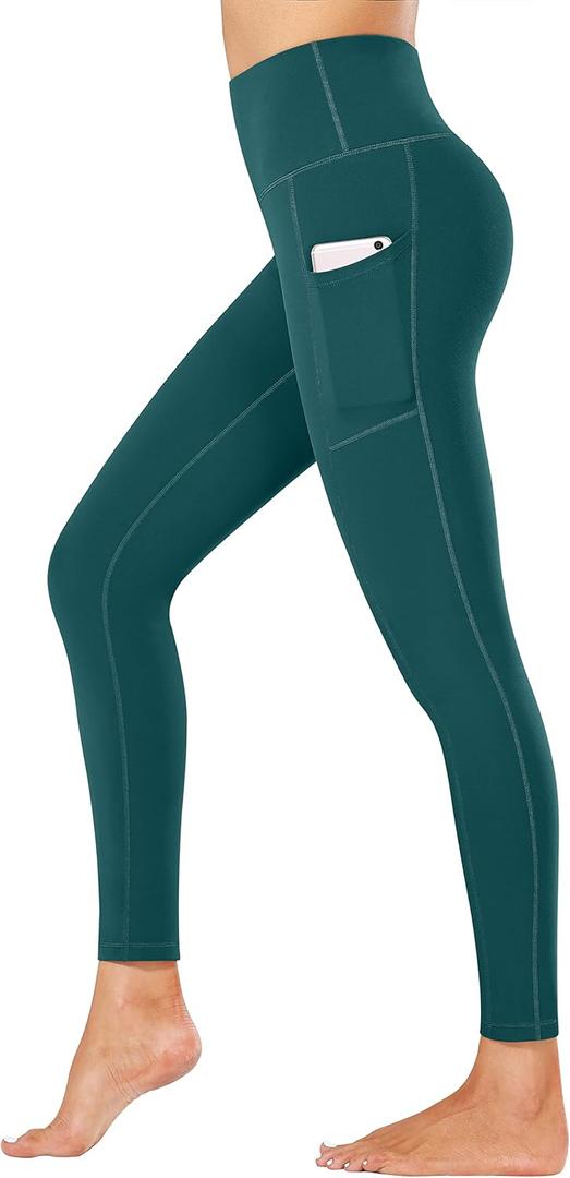Fengbay High Waist Yoga Pants, Pocket Yoga Pants Tummy Control Workout Running 4 Way Stretch Yoga Leggings (Large, Dark Green) Fengbay High Waist Yoga Pants, Pocket Yoga Pants Tummy Control Workout Running 4 Way Stretch Yoga Leggings (Large, Dark Green)