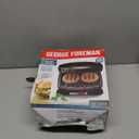 George Foreman 2-Serving Classic Plate Electric Indoor Grill and Panini Press, Black, Small Compact Size, GR10B