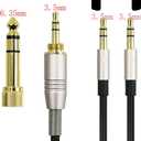 NewFantasia Replacement Audio Cable only Compatible with Hifiman Sundara, Arya, Ananda Headphones 3.5mm and 6.35mm to Dual 3.5mm Connector Jack Male Cord 1.2meters/4feet