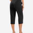 G Gradual 18" 20" Capri Pants for Women Golf Capris 4 Pockets High Waist | Soft, Stretchy, Lightweight, Petite Friendly, Side Slits, Well-fitting, Cropped Pants, Dressy Casual, Summer