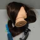 Cosmetology Mannequin Head with Hair, 26"-28" Synthetic Hair Mannequin Head for Braiding, Practice Hair Styling Training Doll Head with Stand (Dark Brown 26-28 inches-TX)