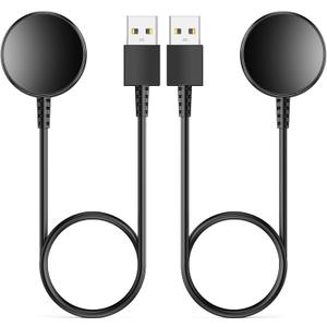 2-Pack for Samsung Watch Charger Compatible with Galaxy 7/6/6 Classic/5/5 Pro/4/4 Classic/3/Active Ultra/FE Galaxy-Watch Cable USB Magnetic Charging-3.3ft/1m