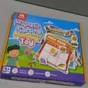 Coogam Magnetic Sorting Toys, Montessori Fridge Magnets Matching Game, Food Pets Grocery Furniture Category Recognition, Educational Learning Fine Motor Toy Gift for Toddler Ages 3-8