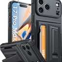 Oneagle Wallet for iPhone Air Case with Card Holder (4-5 Cards) [RFID Blocking] [Screen Protector] Full Camera Protection Case with Kickstand 15FT Shockproof Heavy Duty Phone Case for iPhone 17 Air