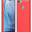 CruzerLite Case for Google Pixel 3 XL - Carbon Fiber Shock Absorption Slim Case (Red)