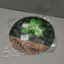 St. Patrick's Day Shamrock Door Sign Lucky Shamrock Wooden Door Wreath for Front Doors Green Irish Clover Welcome Hanging Signs for Spring Holiday Party Home Wall Hanger Farmhouse Indoor Outdoor Decor