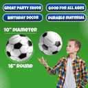 Bedwina Inflatable Soccer Balls (Pack of 12) 16-inch, Beach Balls Bulk for Beach Toys & Soccer Birthday Party Decorations & Party Favors for Kids, Goodie Bags Stuffers