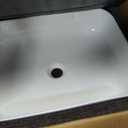 KINGWONG 20 Inch Rectangular and Round Corners Bathroom Vessel Sink Countertop Sink White Porcelain Vessel Sink without Overflow Hole 20 x 15 in Above Counter sink, 20x15.15x5.3 inches