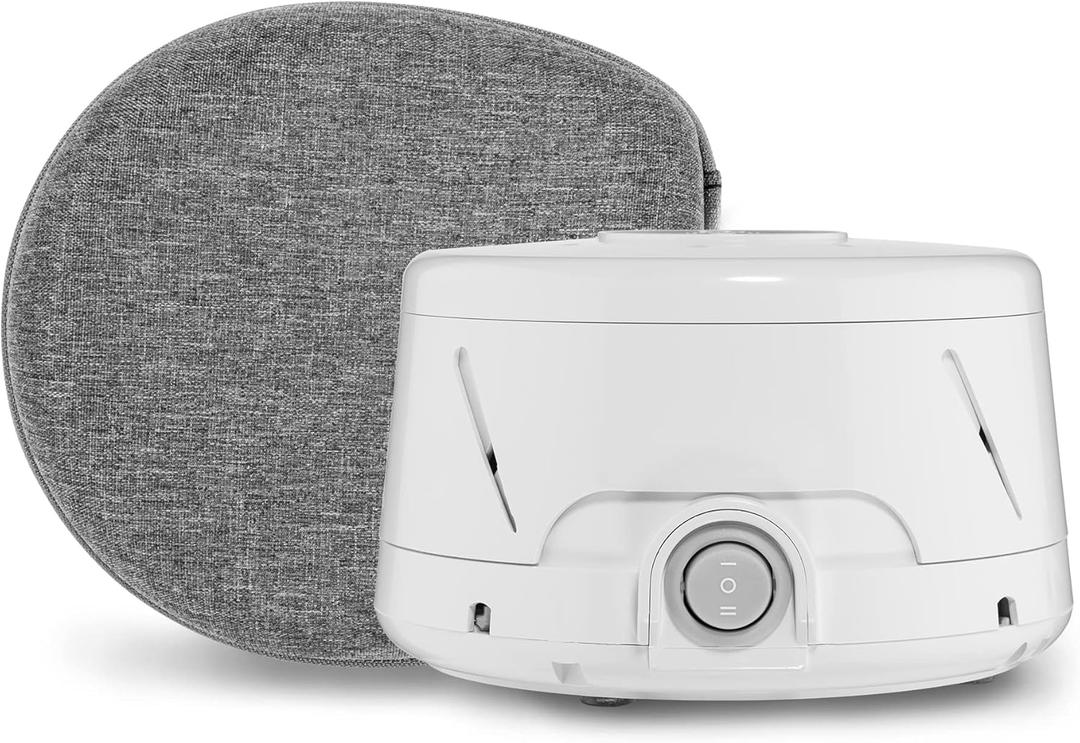 Yogasleep Dohm Classic (White) White Noise Machine + Travel Case, Sound Machine, Soothing Natural Sound from a Real Fan, Noise Cancelling, Sleep Therapy, Office Privacy, Travel