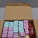 72 Pcs Ring Boxes 1.6 x 1.6 In Hard Cardboard Jewelry Box with Ribbon Bow Small Jewelry Gift Cases for Small Business (Delicate Color)