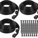 100 Ft No Dig Garden Landscape Edging Borders 2.5 Inch Tall Flower Bed Lawn Edging Black Plastic Yard Grass Border Paver Edging for Landscaping
