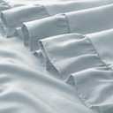 KKJIAF Ruffle Pillow Cases Queen Size Set of 2, Ruffled Pillow Covers with Envelope Closure, Wrinkle Resistant Ruffled Pillow Shams 20" x 30", Dusty Blue