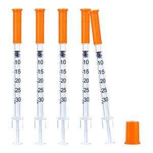 100 Pack 31G-1/4"(6mm) 0.3cc/mL Jeringa Lab Supplies Disposable Liquid Measurement Tool, Individually Wrapped