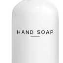 Luxury Glass Hand Soap Dispenser Bathroom Set by Brighter Barns - Hand Soap Dispenser with Stainless Steel Pump - Glass Bottle with Round Tray - White and Gold Bathroom Decor & Accessories (Gold)