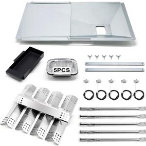 Grill Grease Tray Replacement for Nexgrill 720-0882A Evolution Infrared Plus 5-Burner, Adjustable Drip Pan, Heat Plates Tents, Igniters and Burners Nexgrill Replacement Parts