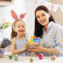 24 Pcs Easter Mini Push Pop Bubble Fidget Toy, Keychain Bubble Pop Desk Toy, Fidget Keychain Relieve Anxiety Stress Pop Fidget Toy