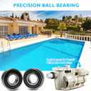 Precision Pool Pump Bearing Replacement for Pentair Whisperflo Pool Pump, Rotate Quiet High Speed & Durable Ball Bearing for Pentair Pool Pump (2 Pack)