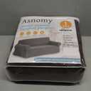 Asnomy Sofa Covers for 2 Cushion Couch Stretch loveseat Covers Slipcovers, Pet Protector Furniture Covers for Dogs Cats Spandex Jacquard Fabric Small Checks MediumChocolate