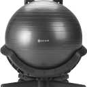Gaiam Ultimate Balance Ball Chair (Standard or Swivel Base Option) - Premium Exercise Stability Yoga Ball Ergonomic Chair for Home and Office Desk - 52cm Anti-Burst Ball, Air Pump, Exercise Guide