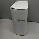 Automatic Motion Sensor Bathroom Trash Can with Lid, Slim Motion Sensor Plastic Narrow Seam Trash Can for Bedroom, Kitchen, Office, RV, 4 AA Battery Powered (Batteries Not Included), 19 garbage bags