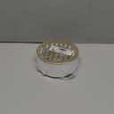 NDS 910B, 4 In. Round Grate Drain Cover, with PVC Collar, Connects to 3 Inch Drain Pipe & 4 Inch Drain Fittings, for Small Lawns, Landscaping and Patios, Satin Brass