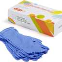 Kids Disposable Nitrile Gloves for 7-14 Years - Latex Free, Powder Free - for Crafting, Painting, Cooking, Cleaning -100 PCS