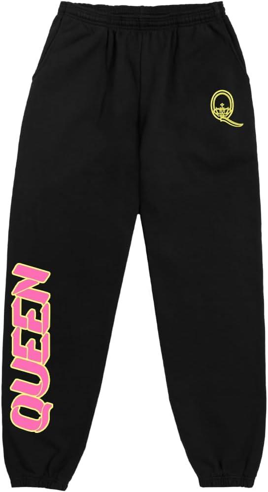 Queen Official Merch Q Logo Sweatpant (Medium, Black)