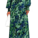 Women's Fall Boho Maxi Dress Floral Long Sleeve V Neck Flowy Belted Elegant Holiday Party Dresses Size XL