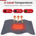 Portable Heating Pad with 5000mAh Battery Powered, 1.7LB Weighted Heat Pad Rechargeable for 1-3H Warmth Outdoor Travel, 3 Heat Settings, 12" x 16", Gray