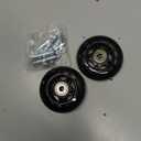 LOTOWELZON 2pcs Luggage Suitcase Replacement Wheels, 50/64/70/75/84/90mm Rubber Inline Roller Skate Wheels with 8mm(0.31") ABEC-7 608ZZ Bearings Repair Kits (Black&Clear)