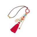 3 x 
Akitai Elegant Cross for Car Mirror - Sun Catcher Rearview Mirror Charm, Transforms Sunlight and Diffuses Colors and Energy Throughout The Car - Red Tassel
