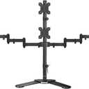 Suptek Quad LED LCD Monitor Stand up Free-Standing Desk Stand Extra Tall 31.5" Pole Heavy Duty Fully Adjustable Mount for 4 (3+1) / Four Screens up to 27 inch (ML6864)