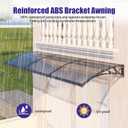 Awning for Door Entrance, 32x40 Inch Awnings for Patio, Durable Polycarbonate Window Awnings Exterior, UV Rain Snow Protection Canopy for House, Porch, Patio, Deck
