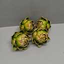 Timgle 4 Pcs Green Artificial Artichokes Fake Vegetables and Fruits for Summer Kitchen Wedding Bowl and Vase Decorations (Large)